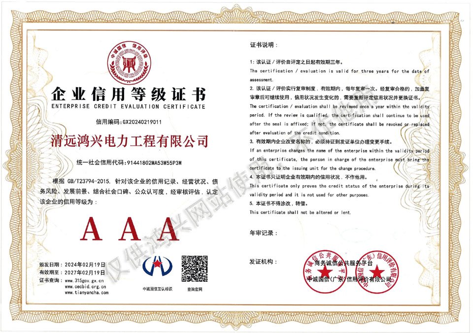 企業(yè)信用等級(jí)
